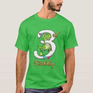 Kinder 3 Jahre Jungen 3 Tage Dinosaurier Dino Th T-Shirt