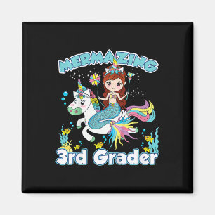 Kinder 3. Klasse Meerjungfrau Reitet Einhorn Zur S Magnet