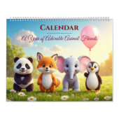Kinder 3D Cartoon-Tierkalender – Lustig & Cute Kalender (Titelbild)