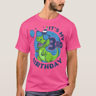 Kinder 3Rd Geburtstag Kinder Dinosaurier 3 Jahre a T-Shirt
