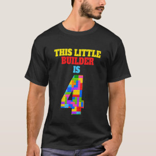 Kinder 4. Geburtstag 4 Jahre alter Bauer Boy Girl  T-Shirt