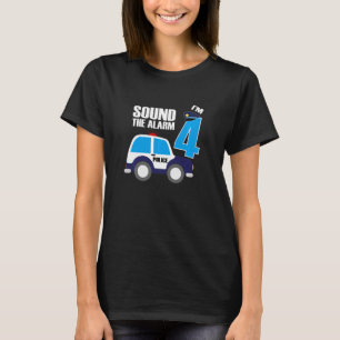 Kinder 4. Geburtstag 4 Vierjähriger Polizist O T-Shirt