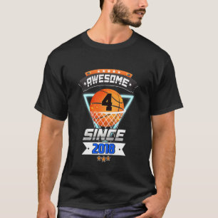 Kinder 4 Geburtstag Basketball Spieler 4 Jahre alt T-Shirt