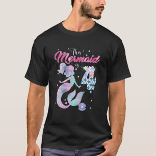 Kinder 4 Geburtstag Diese Meerjungfrau ist 4 Mädch T-Shirt