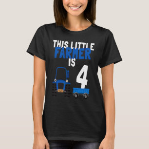 Kinder 4 Geburtstag Dieser kleine Bauer ist 4 Farm T-Shirt