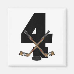 Kinder 4. Geburtstag Eishockey Kinder Kleinkind Ju Magnet
