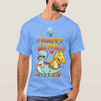 Kinder 4. Geburtstag Glücklicher 4 Jahre alter Din T-Shirt