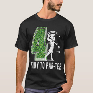 Kinder 4 Geburtstag Golf Funny Golfer 4 Jahre Jung T-Shirt
