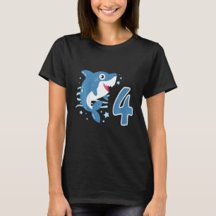 Kinder 4. Geburtstag Jungen Hai 4 Jahre alter Ozea T-Shirt