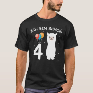 Kinder 4 Geburtstag Mädchen Ich bin schon 4 Jahre T-Shirt