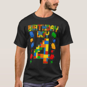 Kinder 4. Geburtstag Master Builder 4 Jahre alter  T-Shirt