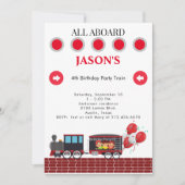 Kinder 4. Geburtstag Party Einladung (Vorderseite)