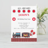 Kinder 4. Geburtstag Party Einladung (Stehend Vorderseite)