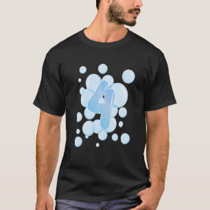 Kinder 4 Geburtstagsblase Geburtstagsparty T-Shirt