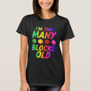 Kinder 4 Geburtstagsblock Gebäude 4 Jahre alter Ba T-Shirt
