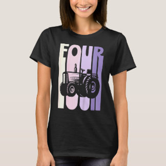 Kinder 4 Geburtstagsfeier Bauer T-Shirt