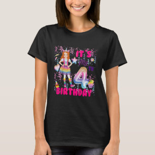Kinder 4 Geburtstagskinder 4 Jahre Rothaarige 4 Ja T-Shirt