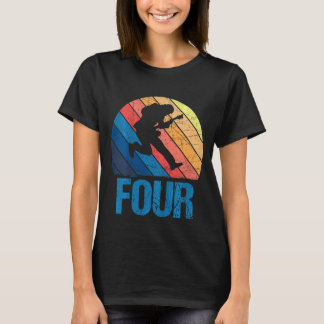 Kinder 4 Jahre alt 4 Geburtstag Junge Gitarre Spie T-Shirt