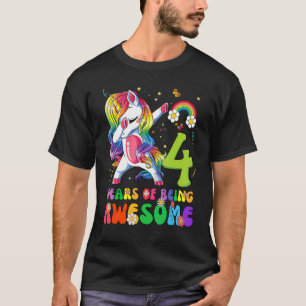 Kinder 4 Jahre alt 4. Geburtstag Mädchen Prinzessi T-Shirt