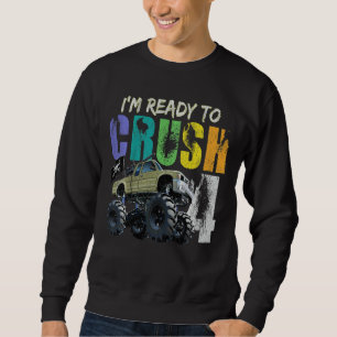 Kinder 4 Jahre alt 4. Geburtstag Monster LKW I m R Sweatshirt
