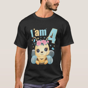 Kinder 4 Jahre alt 4 Geburtstag Outfit Boy Girl Be T-Shirt