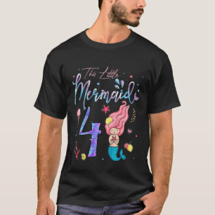 Kinder 4 Jahre alt Diese Meerjungfrau ist 4. Gebur T-Shirt