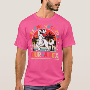 Kinder 4 Jahre alt Dinosaurier 4. Geburtstag T Rex T-Shirt