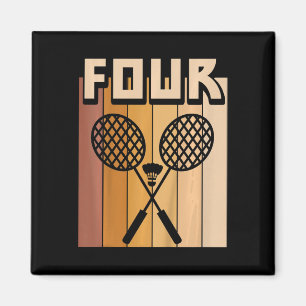 Kinder 4 Jahre alt Dminton Geburtstag Junge 4. Geb Magnet