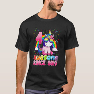 Kinder 4 Jahre alt Einhorn Phantastisch seit 2019 T-Shirt