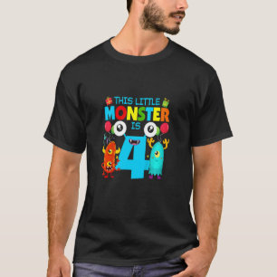 Kinder 4 Jahre alt Geschenke Dieses kleine Monster T-Shirt