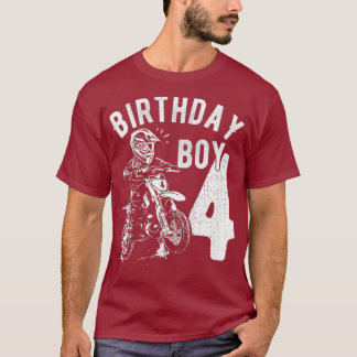 Kinder 4 Jahre alt Kind Geburtstagskind Dirt bike T-Shirt
