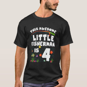 Kinder 4 Jahre alt Kleiner Fischer Angeln Kinder T-Shirt
