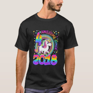 Kinder 4 Jahre alt Mädchen Niedlich Einhorn Phanta T-Shirt