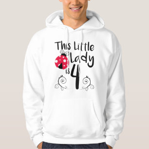 Kinder 4 Jahre alte LadyBug-Geburtstagsfeier Lady Hoodie