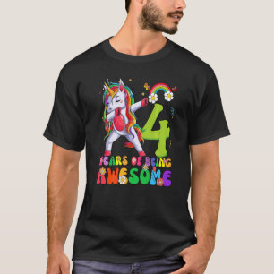Kinder 4 Jahre Alte Mädchen Jugendliche Einhorn 4. T-Shirt