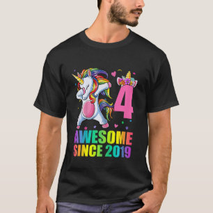 Kinder 4 Jahre alte Mädchen Schlucken Einhorn Phan T-Shirt