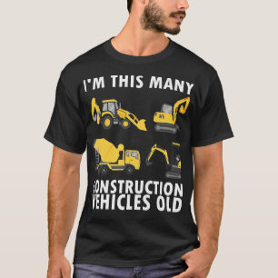 Kinder 4 Jahre alter Junge Baustellenfahrzeuge 4. T-Shirt