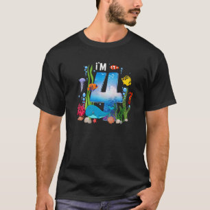 Kinder 4 Jahre Alter Ozean Wal Dolphin Shark 4. T-Shirt