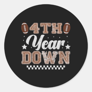 Kinder 4 Jahre Fußball Geburtstagsparty 4. Bir Runder Aufkleber