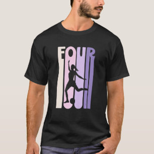 Kinder 4 Jahre Fußball Mädchen 4. Geburtstag Fußba T-Shirt