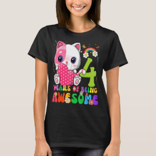 Kinder 4 Jahre Jugendliche 4. Geburtstag Mädchen P T-Shirt