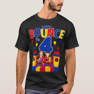 Kinder 4 Jahre Jump Geburtstag Bounce Bouncy 4. T-Shirt