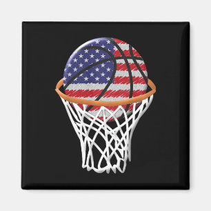 Kinder 4. Juli Basketball USA Flagge Kinder Jugend Magnet