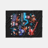 Kinder 4. Juli Bauwagen Fahrzeug Patriot Fleecedecke (Vorderseite (Horizontal))