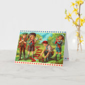 Kinder 4. Juli Card Karte (Gelbe Blume)