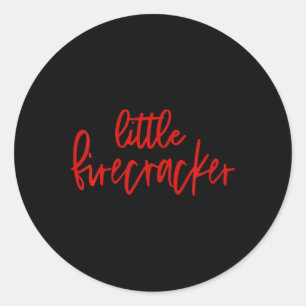Kinder 4. Juli Kleiner Firecracker Patriotische US Runder Aufkleber