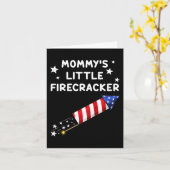 Kinder 4. Juli Mommy's Little Firecracker Spaß Bo Karte (Gelbe Blume)