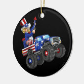 Kinder 4. Juli Uncle Sam Monster Truck Keramik Ornament (Links)