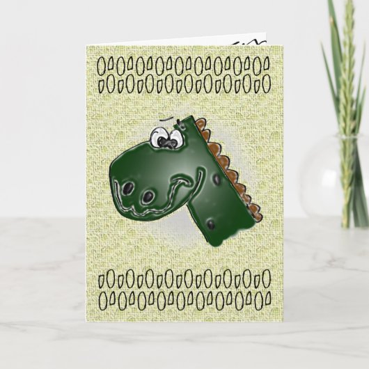 Kinder 4TH Geburtstag 3D Dinosaurier Karte (Vorderseite)