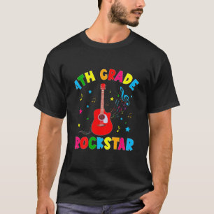 Kinder 4th Grade Rockstar Elektrische Gitarre zurü T-Shirt